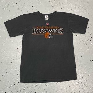 Cleveland Browns NFL Team Apparel T-Shirt Mens Size Medium Brown Orange